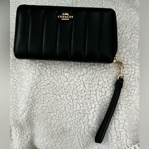 Coach Black Quilted Long Zip
Wallet
